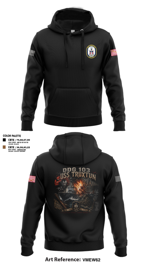 Hoodie, USS Truxtun DDG 103, Navy, Teamtime, Team time, sublimation, custom sports apparel, team uniforms, spirit wear, spiritwear, sports uniforms, custom shirts, team store, custom team store, fundraiser sports, apparel fundraiser