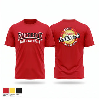 Short Sleeve Performance Shirt, Fallbrook girls softball, Softball, Teamtime, Team time, sublimation, custom sports apparel, team uniforms, spirit wear, spiritwear, sports uniforms, custom shirts, team store, custom team store, fundraiser sports, apparel fundraiser