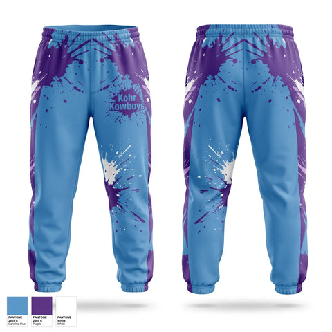 Sweatpants, Kohr Kowboys, Baseball, Teamtime, Team time, sublimation, custom sports apparel, team uniforms, spirit wear, spiritwear, sports uniforms, custom shirts, team store, custom team store, fundraiser sports, apparel fundraiser