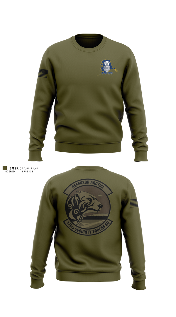 Crew Neck Sweatshirt, 176 SFS, National Guard, Teamtime, Team time, sublimation, custom sports apparel, team uniforms, spirit wear, spiritwear, sports uniforms, custom shirts, team store, custom team store, fundraiser sports, apparel fundraiser