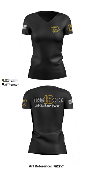 Womens Short Sleeve Vneck Shirt, Waxhaw Fire, Fire Department, Teamtime, Team time, sublimation, custom sports apparel, team uniforms, spirit wear, spiritwear, sports uniforms, custom shirts, team store, custom team store, fundraiser sports, apparel fundraiser