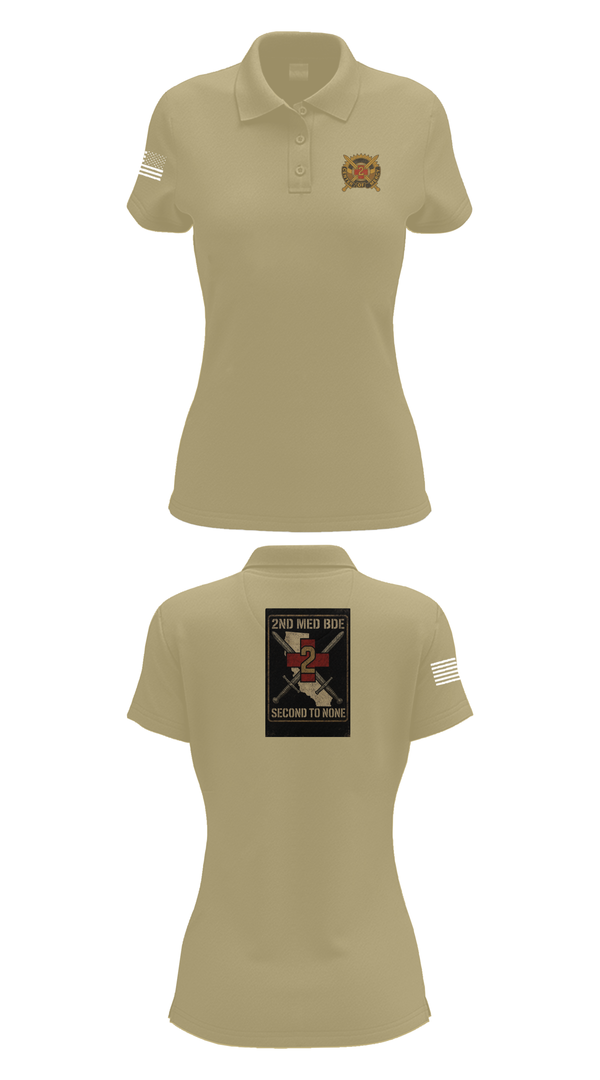 Womens Short Sleeve Performance Polo, 2nd Medical Brigade, , Teamtime, Team time, sublimation, custom sports apparel, team uniforms, spirit wear, spiritwear, sports uniforms, custom shirts, team store, custom team store, fundraiser sports, apparel fundraiser