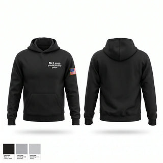 Hoodie, McLaren private security police, Police, Teamtime, Team time, sublimation, custom sports apparel, team uniforms, spirit wear, spiritwear, sports uniforms, custom shirts, team store, custom team store, fundraiser sports, apparel fundraiser