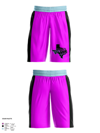 Womens Basketball Shorts, Texas Bad Girls, Women's Basketball, Teamtime, Team time, sublimation, custom sports apparel, team uniforms, spirit wear, spiritwear, sports uniforms, custom shirts, team store, custom team store, fundraiser sports, apparel fundraiser