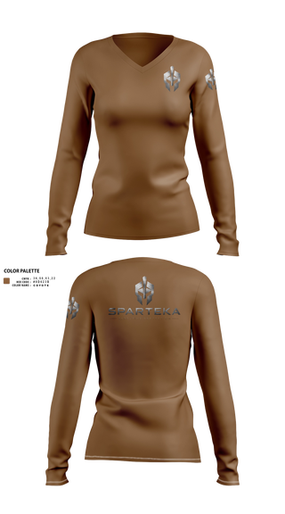 Womens Long Sleeve Vneck Shirt, Sparteka EP, , Teamtime, Team time, sublimation, custom sports apparel, team uniforms, spirit wear, spiritwear, sports uniforms, custom shirts, team store, custom team store, fundraiser sports, apparel fundraiser