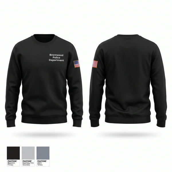 Crew Neck Sweatshirt, Brentwood Police Department, Police, Teamtime, Team time, sublimation, custom sports apparel, team uniforms, spirit wear, spiritwear, sports uniforms, custom shirts, team store, custom team store, fundraiser sports, apparel fundraiser