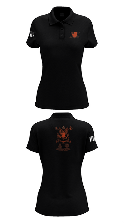 2nd Battalion 222nd Field Artillery 79682132 Women's Short Sleeve Performance Polo  - 35