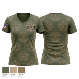 Womens Short Sleeve Vneck Shirt, Dawson County Sheriff’s Office, Police, Teamtime, Team time, sublimation, custom sports apparel, team uniforms, spirit wear, spiritwear, sports uniforms, custom shirts, team store, custom team store, fundraiser sports, apparel fundraiser
