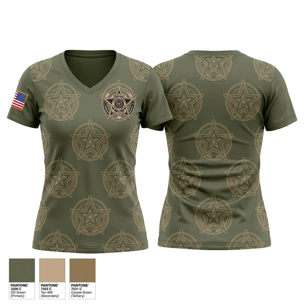 Womens Short Sleeve Vneck Shirt, Dawson County Sheriff’s Office, Police, Teamtime, Team time, sublimation, custom sports apparel, team uniforms, spirit wear, spiritwear, sports uniforms, custom shirts, team store, custom team store, fundraiser sports, apparel fundraiser