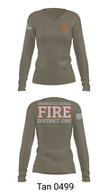 Orange County Rural District 1 Fire Department 66539276 Women's Long Sleeve V-neck Shirt - 77