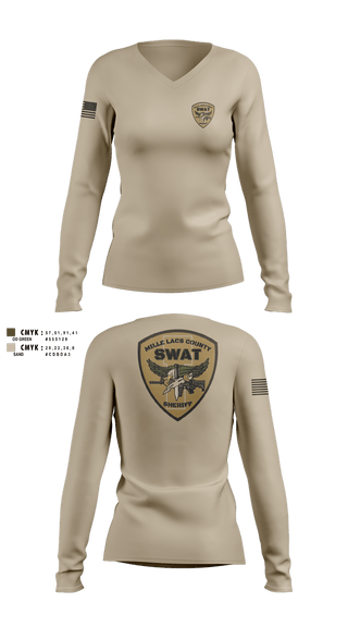 Womens Long Sleeve Vneck Shirt, , Police, Teamtime, Team time, sublimation, custom sports apparel, team uniforms, spirit wear, spiritwear, sports uniforms, custom shirts, team store, custom team store, fundraiser sports, apparel fundraiser