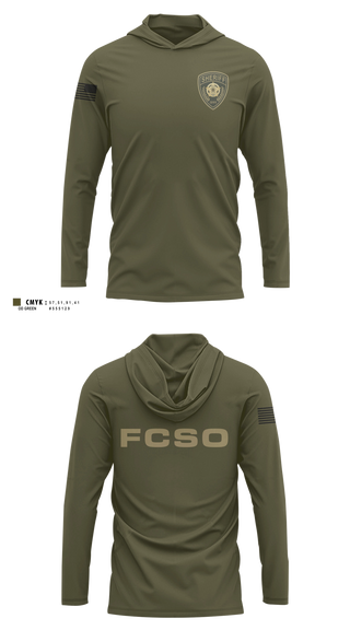 Long Sleeve Performance Shirt with hood, Fannin County Sheriff's Office, Police, Teamtime, Team time, sublimation, custom sports apparel, team uniforms, spirit wear, spiritwear, sports uniforms, custom shirts, team store, custom team store, fundraiser sports, apparel fundraiser