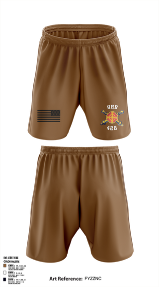 Athletic Shorts With Pockets, HHB, 428th Field Artillery Brigade, , Teamtime, Team time, sublimation, custom sports apparel, team uniforms, spirit wear, spiritwear, sports uniforms, custom shirts, team store, custom team store, fundraiser sports, apparel fundraiser