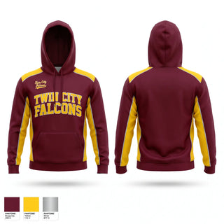 Hoodie, Twin City Falcons, Football, Teamtime, Team time, sublimation, custom sports apparel, team uniforms, spirit wear, spiritwear, sports uniforms, custom shirts, team store, custom team store, fundraiser sports, apparel fundraiser