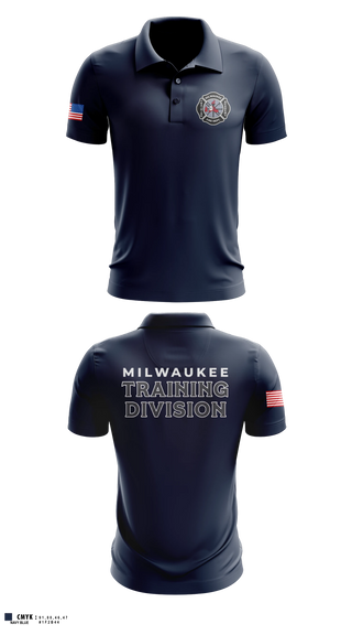 Short Sleeve Performance Polo, Milwaukee Fire Department Training Division, Fire Department, Teamtime, Team time, sublimation, custom sports apparel, team uniforms, spirit wear, spiritwear, sports uniforms, custom shirts, team store, custom team store, fundraiser sports, apparel fundraiser