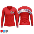 Warriors Women's Long Sleeve V-neck Shirt - 1