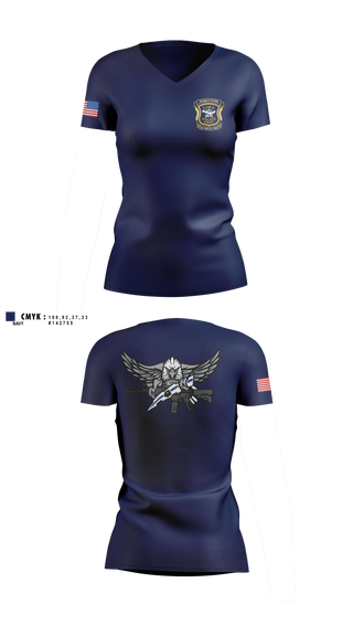 Womens Short Sleeve Vneck Shirt, Lima Police Swat, Police, Teamtime, Team time, sublimation, custom sports apparel, team uniforms, spirit wear, spiritwear, sports uniforms, custom shirts, team store, custom team store, fundraiser sports, apparel fundraiser