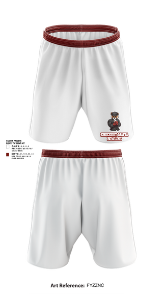 Athletic Shorts With Pockets, Knockout Mafia, Bowling, Teamtime, Team time, sublimation, custom sports apparel, team uniforms, spirit wear, spiritwear, sports uniforms, custom shirts, team store, custom team store, fundraiser sports, apparel fundraiser