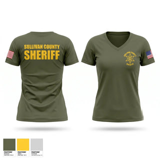 Womens Short Sleeve Vneck Shirt, Sullivan County Sheriff’s Office, Police, Teamtime, Team time, sublimation, custom sports apparel, team uniforms, spirit wear, spiritwear, sports uniforms, custom shirts, team store, custom team store, fundraiser sports, apparel fundraiser