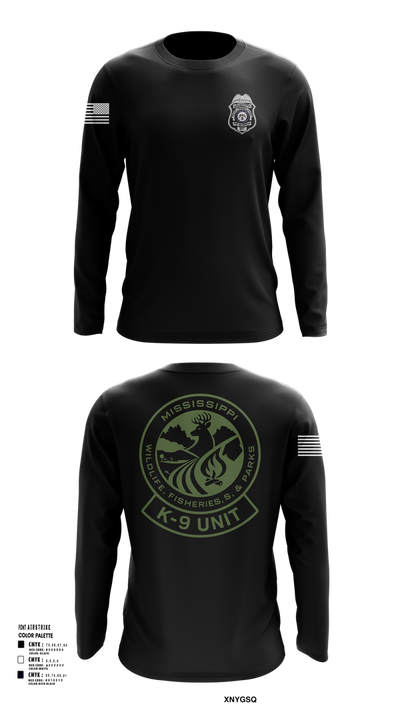 MDWFP K9 21939837 Long Sleeve Performance Shirt 102