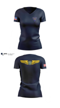 Indiana State Police Aviation Unit Women's Short Sleeve V-neck Shirt - 3