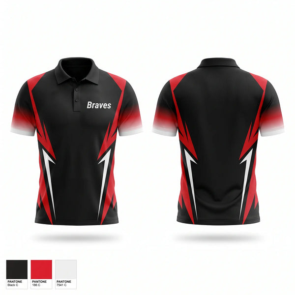 Short Sleeve Performance Polo, Braves, Men's Soccer, Teamtime, Team time, sublimation, custom sports apparel, team uniforms, spirit wear, spiritwear, sports uniforms, custom shirts, team store, custom team store, fundraiser sports, apparel fundraiser