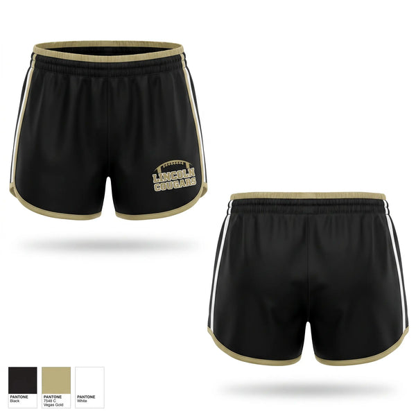 Womens Shorts, Lincoln Cougars, , Teamtime, Team time, sublimation, custom sports apparel, team uniforms, spirit wear, spiritwear, sports uniforms, custom shirts, team store, custom team store, fundraiser sports, apparel fundraiser