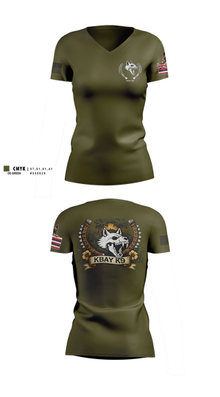 Womens Short Sleeve Vneck Shirt, MCBH PMO K9, Marines, Teamtime, Team time, sublimation, custom sports apparel, team uniforms, spirit wear, spiritwear, sports uniforms, custom shirts, team store, custom team store, fundraiser sports, apparel fundraiser