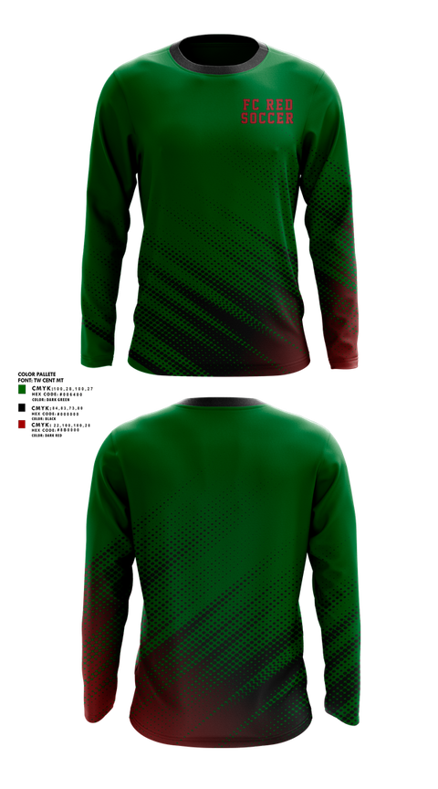 Long Sleeve Performance Shirt, FC RÉD, Men's Soccer, Teamtime, Team time, sublimation, custom sports apparel, team uniforms, spirit wear, spiritwear, sports uniforms, custom shirts, team store, custom team store, fundraiser sports, apparel fundraiser