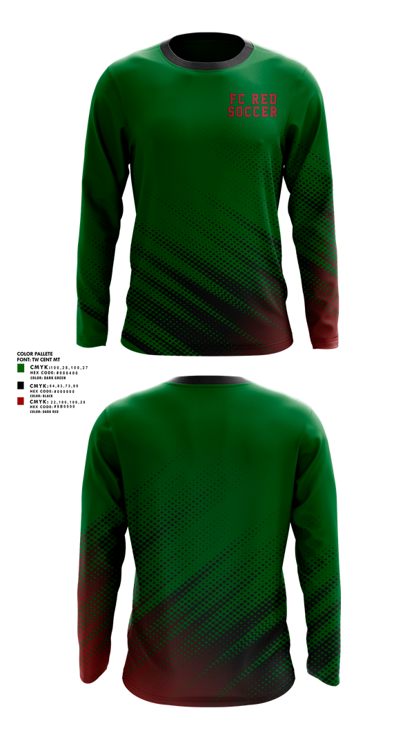 Long Sleeve Performance Shirt, FC RÉD, Men's Soccer, Teamtime, Team time, sublimation, custom sports apparel, team uniforms, spirit wear, spiritwear, sports uniforms, custom shirts, team store, custom team store, fundraiser sports, apparel fundraiser
