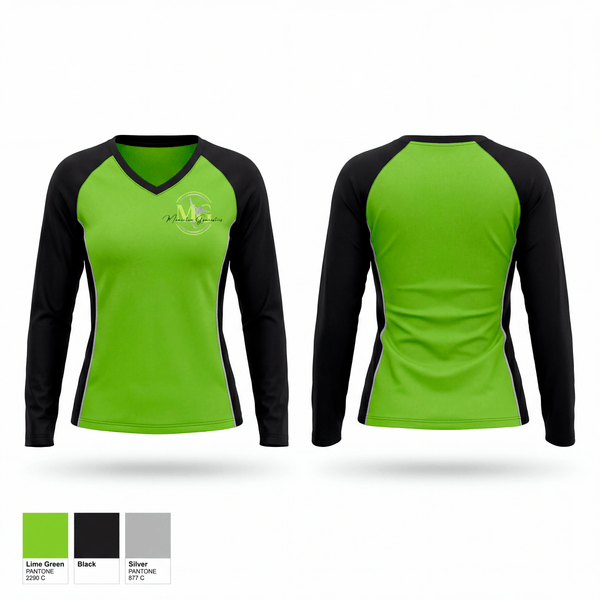 Womens Long Sleeve Vneck Shirt, Momentum Gymnastics, Cheer, Teamtime, Team time, sublimation, custom sports apparel, team uniforms, spirit wear, spiritwear, sports uniforms, custom shirts, team store, custom team store, fundraiser sports, apparel fundraiser