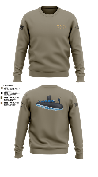 Crew Neck Sweatshirt, USS Jefferson City, Navy, Teamtime, Team time, sublimation, custom sports apparel, team uniforms, spirit wear, spiritwear, sports uniforms, custom shirts, team store, custom team store, fundraiser sports, apparel fundraiser