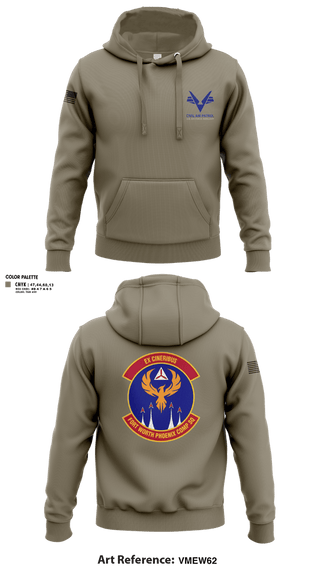 Hoodie, Civil Air Patrol's Fort Worth Phoenix Composite Squadron, , Teamtime, Team time, sublimation, custom sports apparel, team uniforms, spirit wear, spiritwear, sports uniforms, custom shirts, team store, custom team store, fundraiser sports, apparel fundraiser