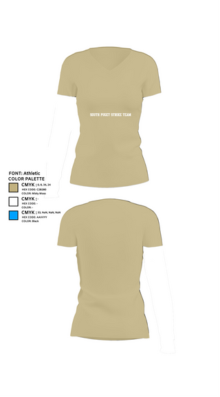 Womens Short Sleeve Vneck Shirt, South Puget strike team, , Teamtime, Team time, sublimation, custom sports apparel, team uniforms, spirit wear, spiritwear, sports uniforms, custom shirts, team store, custom team store, fundraiser sports, apparel fundraiser