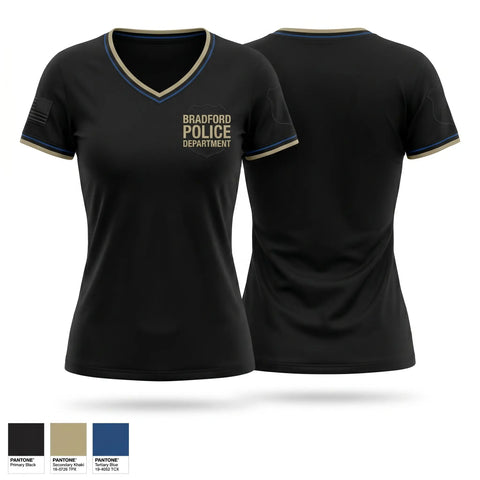Womens Short Sleeve Vneck Shirt, Bradford police department, Police, Teamtime, Team time, sublimation, custom sports apparel, team uniforms, spirit wear, spiritwear, sports uniforms, custom shirts, team store, custom team store, fundraiser sports, apparel fundraiser