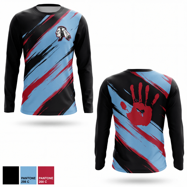 Long Sleeve Performance Shirt, Owyhee Braves, Wrestling, Teamtime, Team time, sublimation, custom sports apparel, team uniforms, spirit wear, spiritwear, sports uniforms, custom shirts, team store, custom team store, fundraiser sports, apparel fundraiser