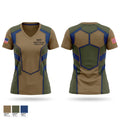 727 Military Police Detachment Women's Short Sleeve V-neck Shirt - 1