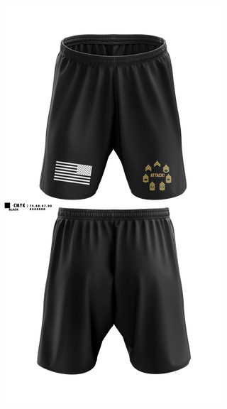 Athletic Shorts With Pockets, 1-501st Iron Dragons NCO Corps, Army, Teamtime, Team time, sublimation, custom sports apparel, team uniforms, spirit wear, spiritwear, sports uniforms, custom shirts, team store, custom team store, fundraiser sports, apparel fundraiser