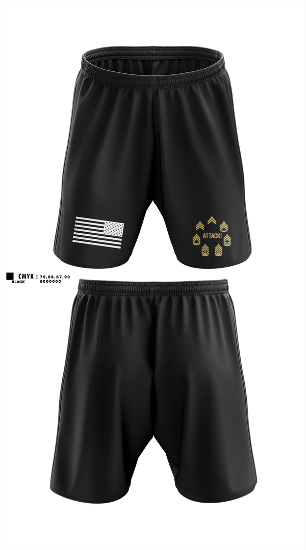Athletic Shorts With Pockets, 1-501st Iron Dragons NCO Corps, Army, Teamtime, Team time, sublimation, custom sports apparel, team uniforms, spirit wear, spiritwear, sports uniforms, custom shirts, team store, custom team store, fundraiser sports, apparel fundraiser