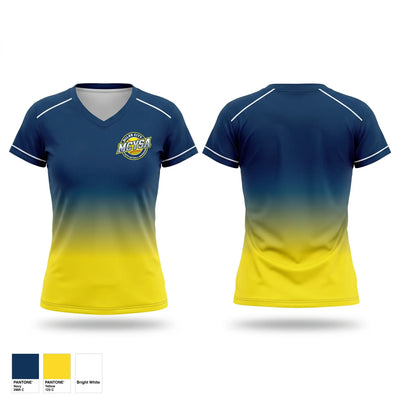 Miles City Youth Softball 34696262 Women's Short Sleeve V-neck Shirt - 1