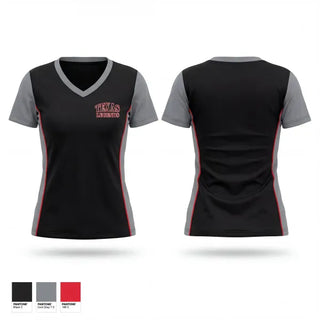 Womens Short Sleeve Vneck Shirt, Texas Legends, Softball, Teamtime, Team time, sublimation, custom sports apparel, team uniforms, spirit wear, spiritwear, sports uniforms, custom shirts, team store, custom team store, fundraiser sports, apparel fundraiser