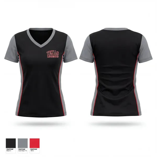 Womens Short Sleeve Vneck Shirt, Texas Legends, Softball, Teamtime, Team time, sublimation, custom sports apparel, team uniforms, spirit wear, spiritwear, sports uniforms, custom shirts, team store, custom team store, fundraiser sports, apparel fundraiser