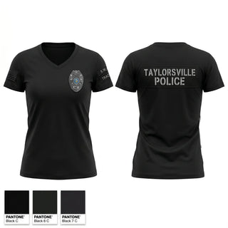 Womens Short Sleeve Vneck Shirt, TAYLORSVILLE POLICE, Police, Teamtime, Team time, sublimation, custom sports apparel, team uniforms, spirit wear, spiritwear, sports uniforms, custom shirts, team store, custom team store, fundraiser sports, apparel fundraiser