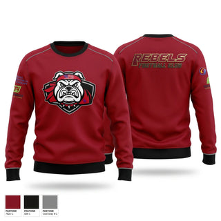 Crew Neck Sweatshirt, Rebels F. C., Men's Soccer, Teamtime, Team time, sublimation, custom sports apparel, team uniforms, spirit wear, spiritwear, sports uniforms, custom shirts, team store, custom team store, fundraiser sports, apparel fundraiser