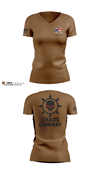 Womens Short Sleeve Vneck Shirt, C. Co. 1-120 3rd PLT, Army, Teamtime, Team time, sublimation, custom sports apparel, team uniforms, spirit wear, spiritwear, sports uniforms, custom shirts, team store, custom team store, fundraiser sports, apparel fundraiser
