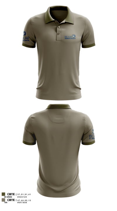 Bexar County Democratic Party 48561272 Short Sleeve Performance Polo - 1