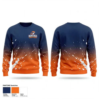Crew Neck Sweatshirt, Heritage BOMM Colorguard, Cheer, Teamtime, Team time, sublimation, custom sports apparel, team uniforms, spirit wear, spiritwear, sports uniforms, custom shirts, team store, custom team store, fundraiser sports, apparel fundraiser