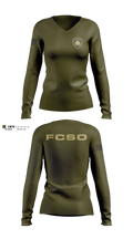Fannin County Sheriff's Office Women's Long Sleeve V-neck Shirt - 23