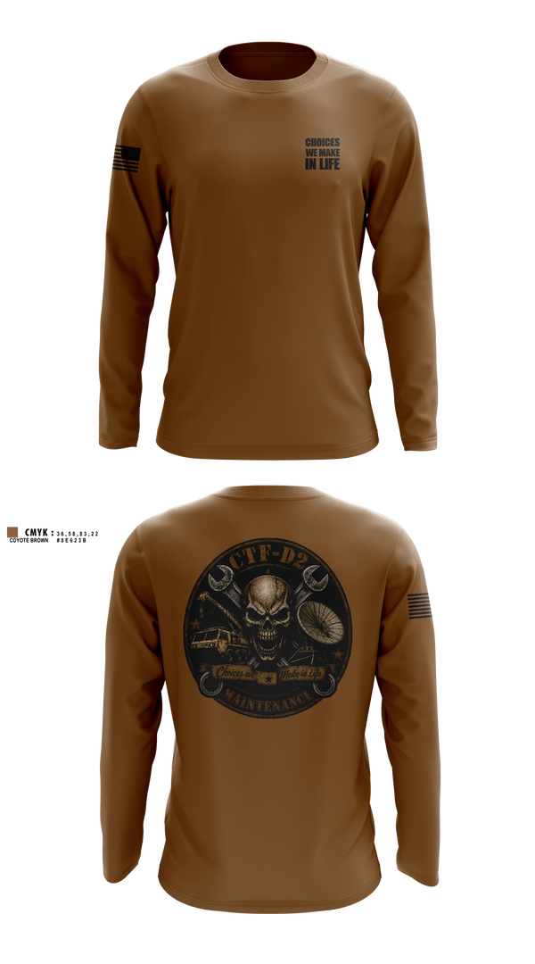 Long Sleeve Performance Shirt, CTF D-2, Army, Teamtime, Team time, sublimation, custom sports apparel, team uniforms, spirit wear, spiritwear, sports uniforms, custom shirts, team store, custom team store, fundraiser sports, apparel fundraiser