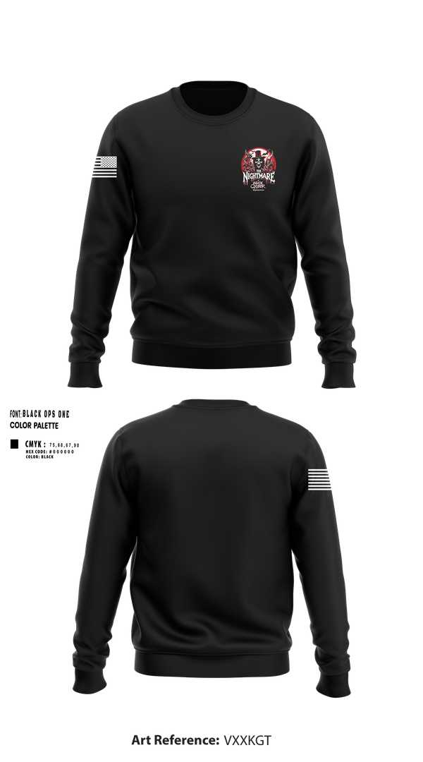 Crew Neck Sweatshirt, The Nightmare, , Teamtime, Team time, sublimation, custom sports apparel, team uniforms, spirit wear, spiritwear, sports uniforms, custom shirts, team store, custom team store, fundraiser sports, apparel fundraiser